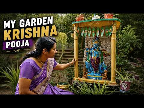Deepavali decoration | Krishna statue makeover in garden | Krishna mandir DIY